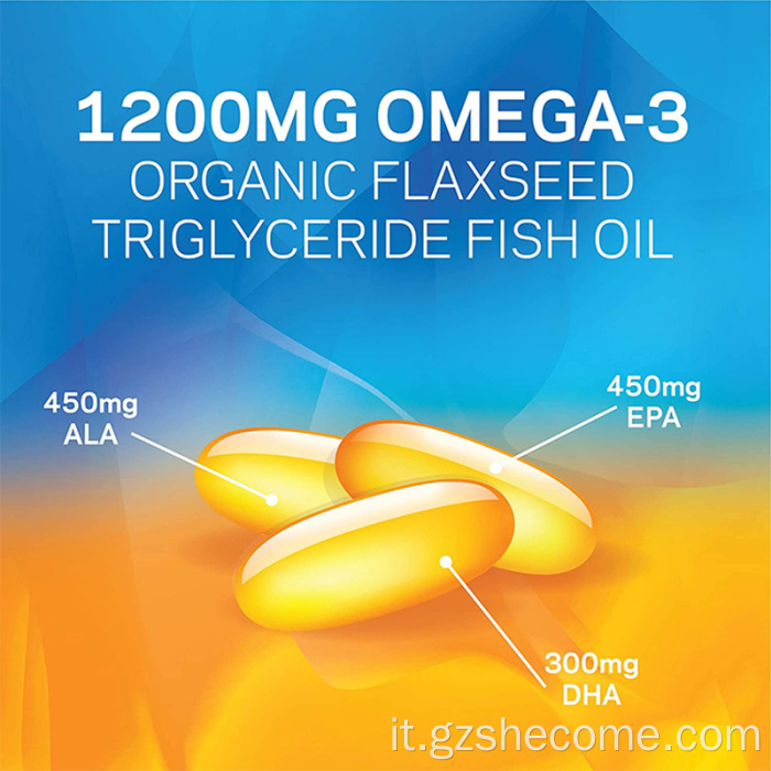 Olio DHA Migliora i sintomi dell'asma Olio di pesce Softgel